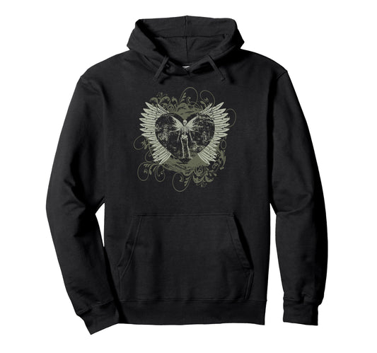 Aesthetic Y2K Fairy Wings Skeleton Alt Hoodie - Fun Novelty Design Unisex - T-Shirt, Sweatshirt, Hoodie