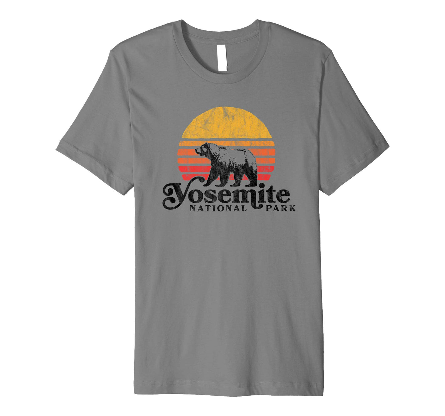 Yosemite National Park Bear And Sun T-Shirt - Minimalist Print Unisex - T-Shirt, Sweatshirt, Hoodie