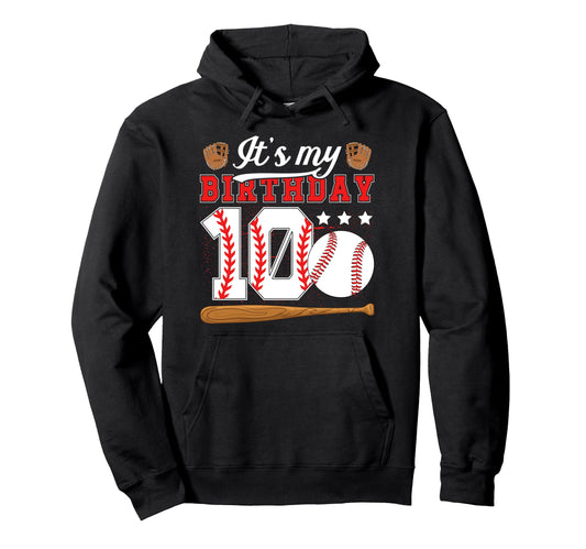 10Th Baseball Birthday Party 10 Year Old Hoodie - Graphic Print for Adults - T-Shirt, Sweatshirt, Hoodie