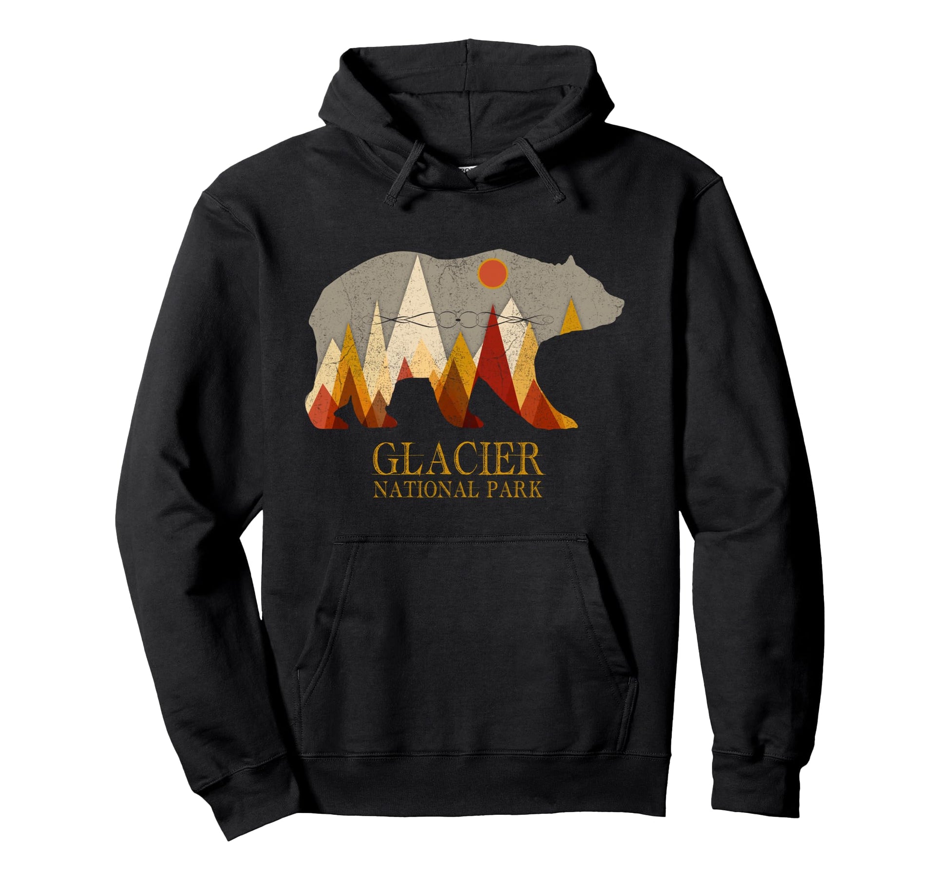 Glacier Grizzly Bear National Park Hoodie - Custom Art Print for Adults - T-Shirt, Sweatshirt, Hoodie