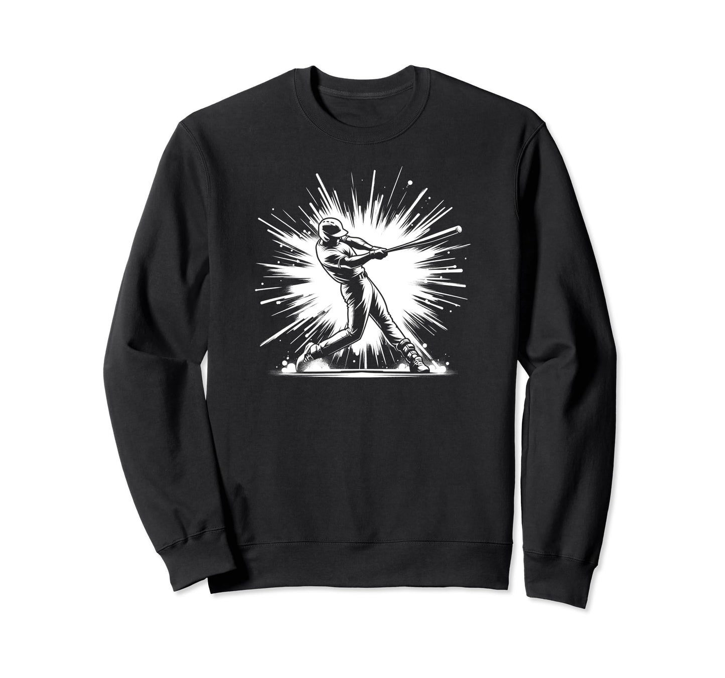 Silhouette Baseball Player Sweatshirt - Aesthetic Graphic for Adults - T-Shirt, Sweatshirt, Hoodie