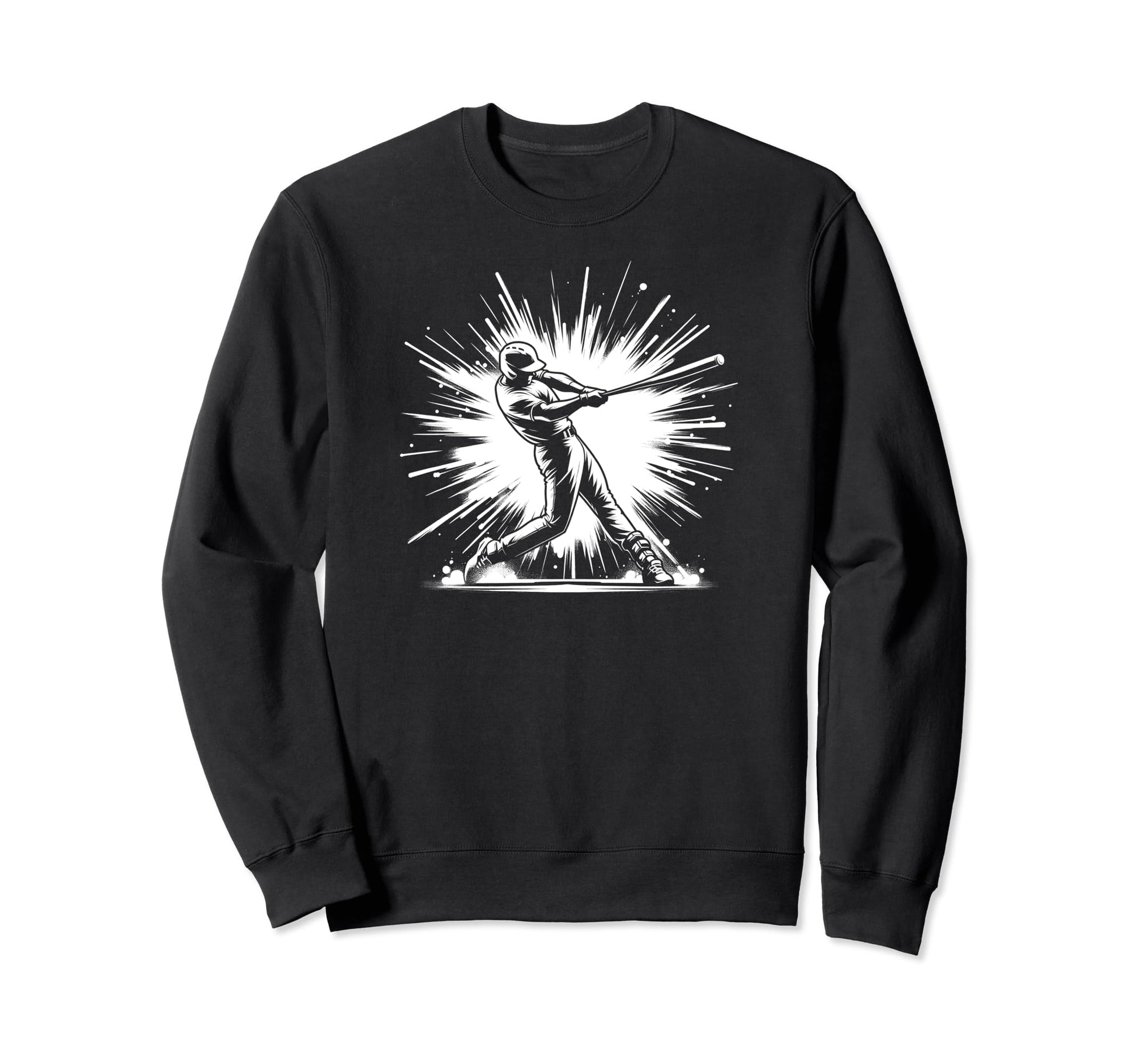 Silhouette Baseball Player Sweatshirt - Aesthetic Graphic for Adults - T-Shirt, Sweatshirt, Hoodie
