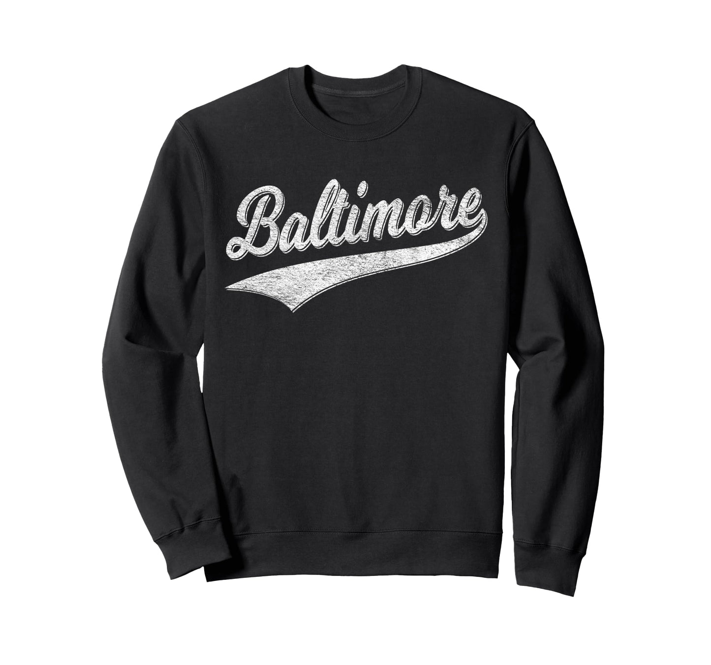 Baltimore Maryland Varsity Script Sweatshirt - Fun Novelty Design Unisex - T-Shirt, Sweatshirt, Hoodie