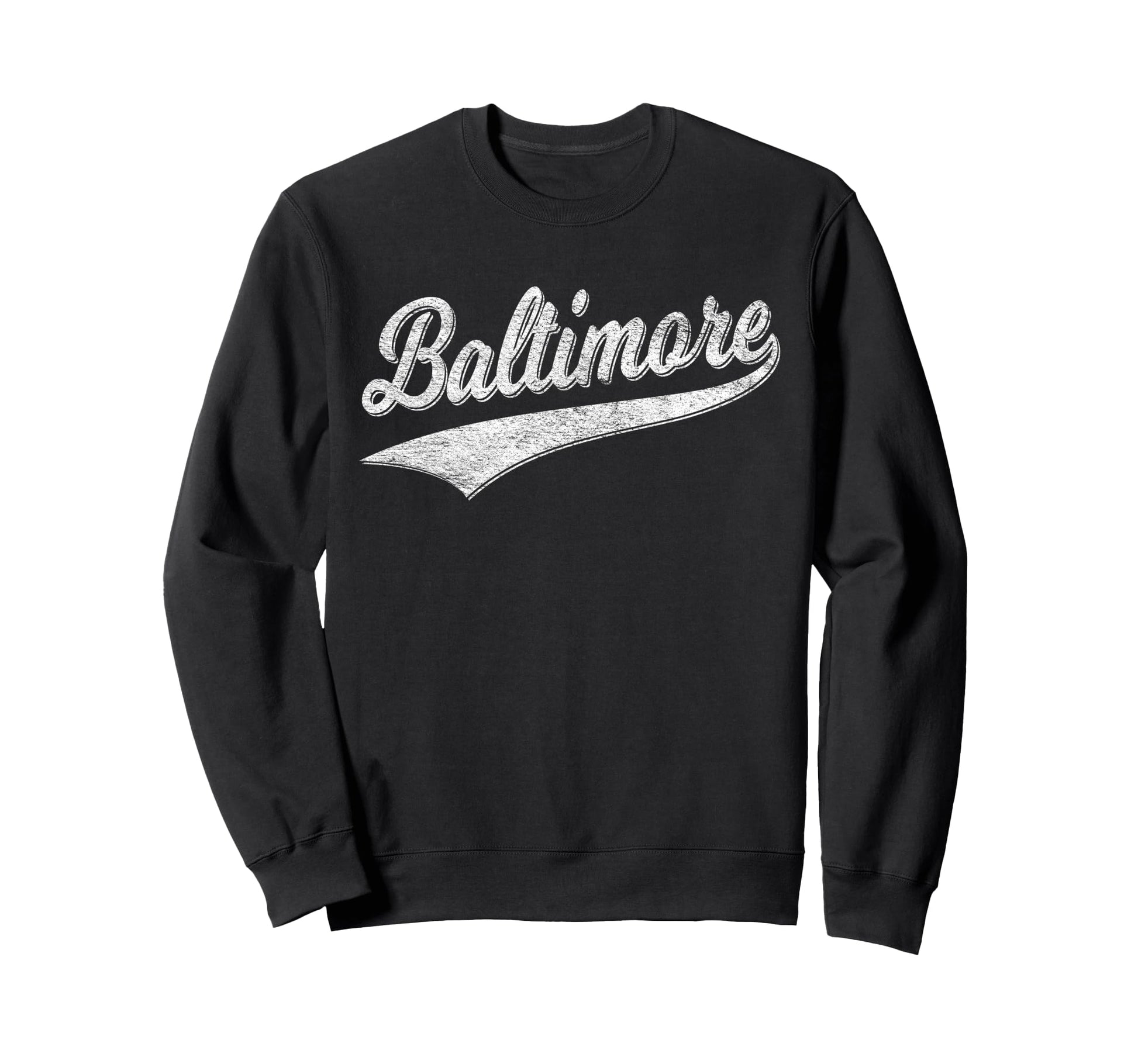 Baltimore Maryland Varsity Script Sweatshirt - Fun Novelty Design Unisex - T-Shirt, Sweatshirt, Hoodie