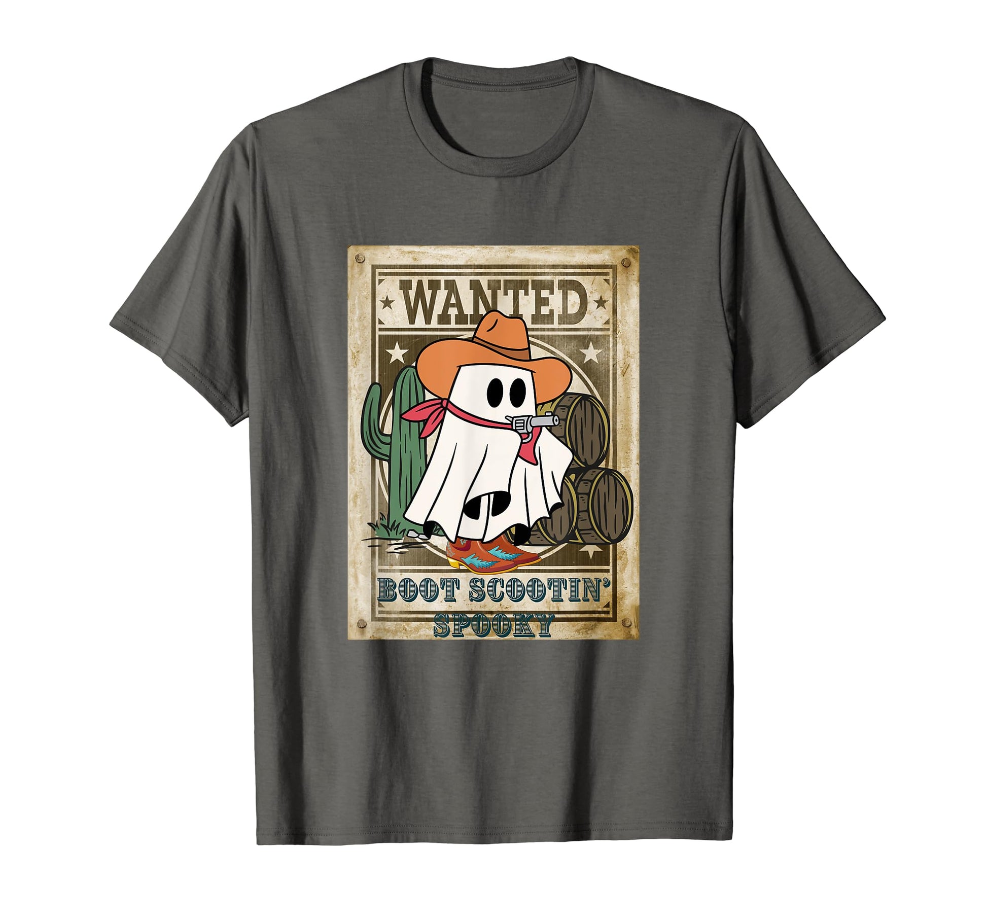 Western Halloween Cowboy Ghost Boot T-Shirt - Novelty Apparel for Adults - T-Shirt, Sweatshirt, Hoodie