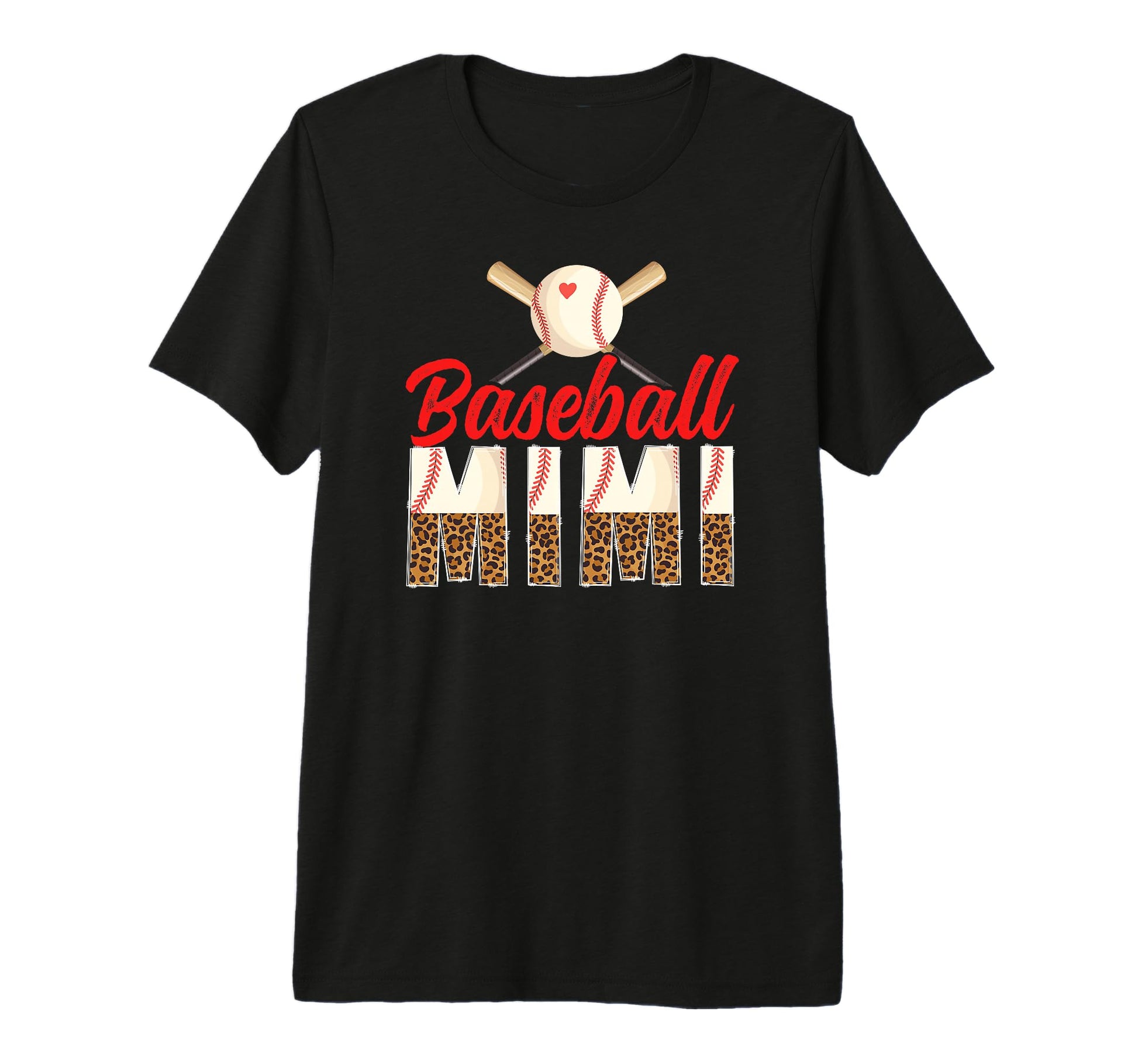 Baseball Mimi Leopard Mimi Baseball T-Shirt - Minimalist Print for Adults - T-Shirt, Sweatshirt, Hoodie