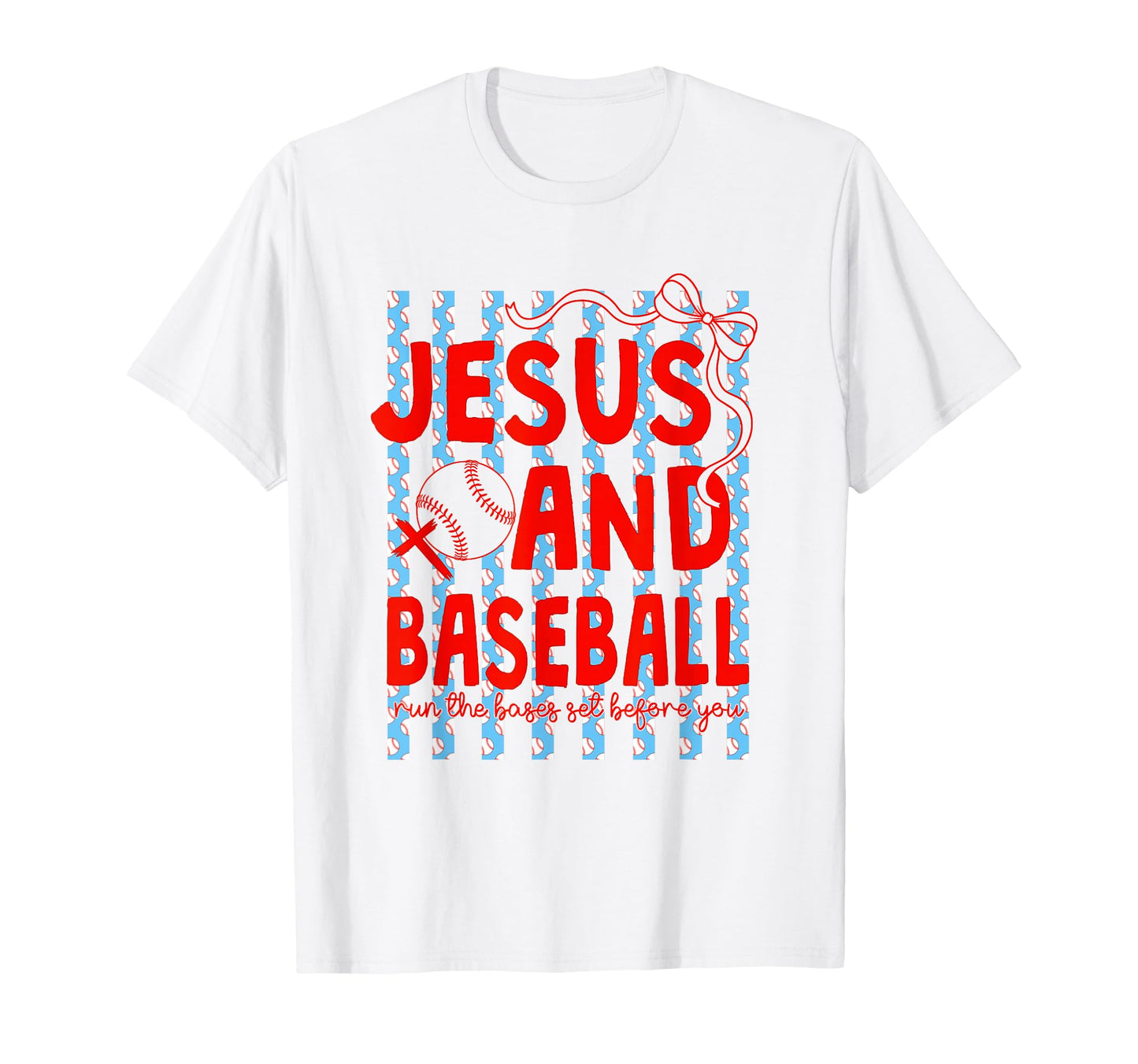 Jesus And Baseball Coquette Christian T-Shirt - Graphic Print Unisex - T-Shirt, Sweatshirt, Hoodie