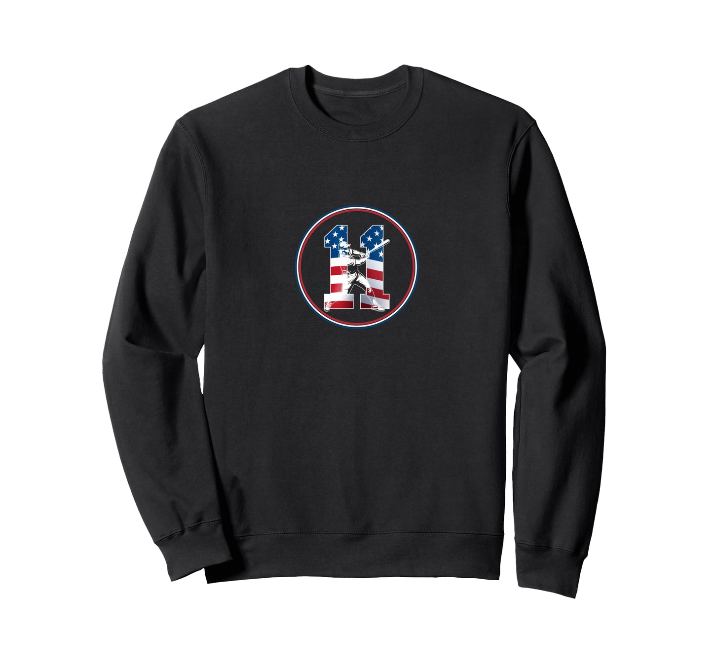 Number 11 Years Baseball 11Th Sweatshirt - Custom Art Print for Adults - T-Shirt, Sweatshirt, Hoodie