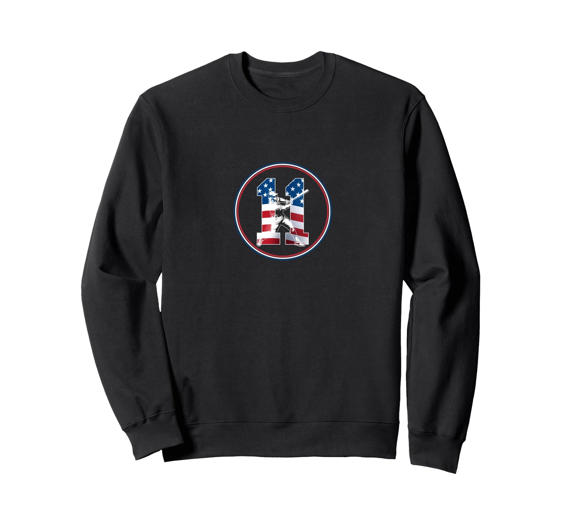 Number 11 Years Baseball 11Th Sweatshirt - Custom Art Print for Adults - T-Shirt, Sweatshirt, Hoodie