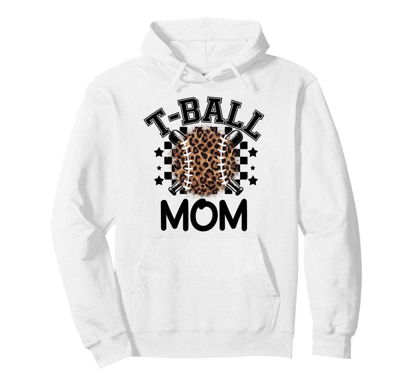 T Ball Teeball Mom Leopard Cheetah Hoodie - Unique Graphic Men Women - T-Shirt, Sweatshirt, Hoodie