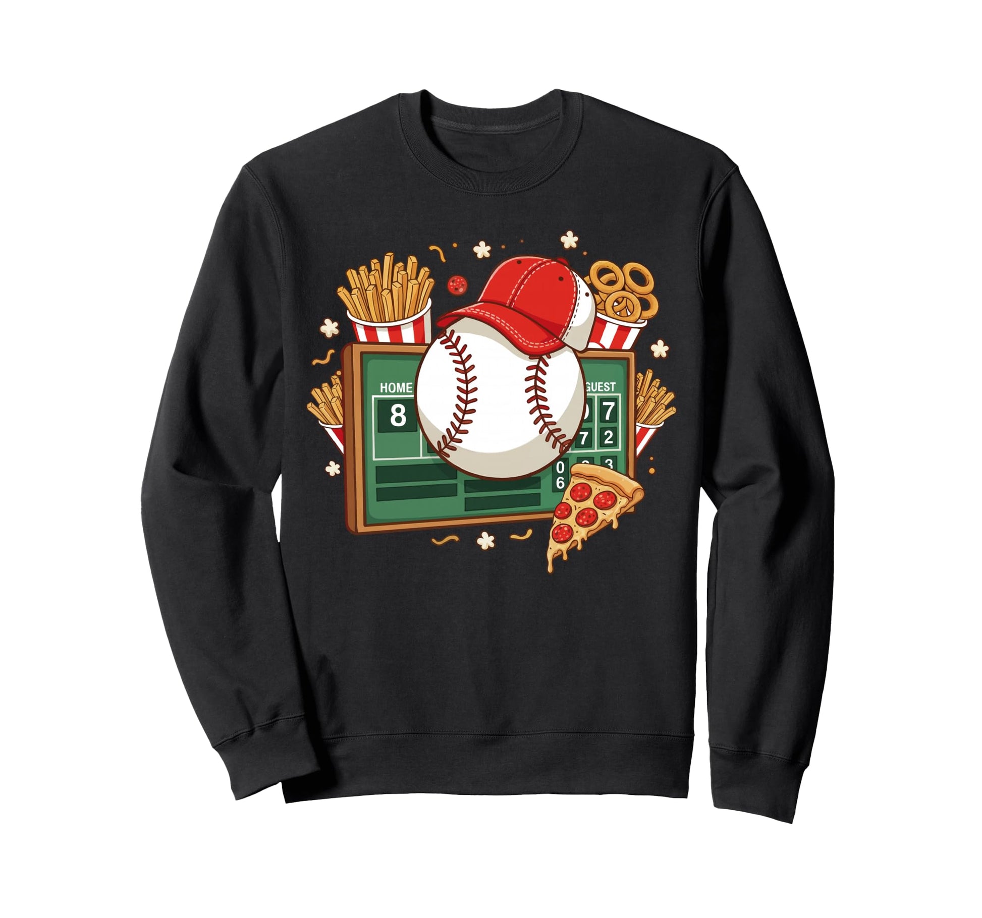 Baseball Scoreboard Snacks Home Run Sweatshirt - Minimalist Print Unisex - T-Shirt, Sweatshirt, Hoodie