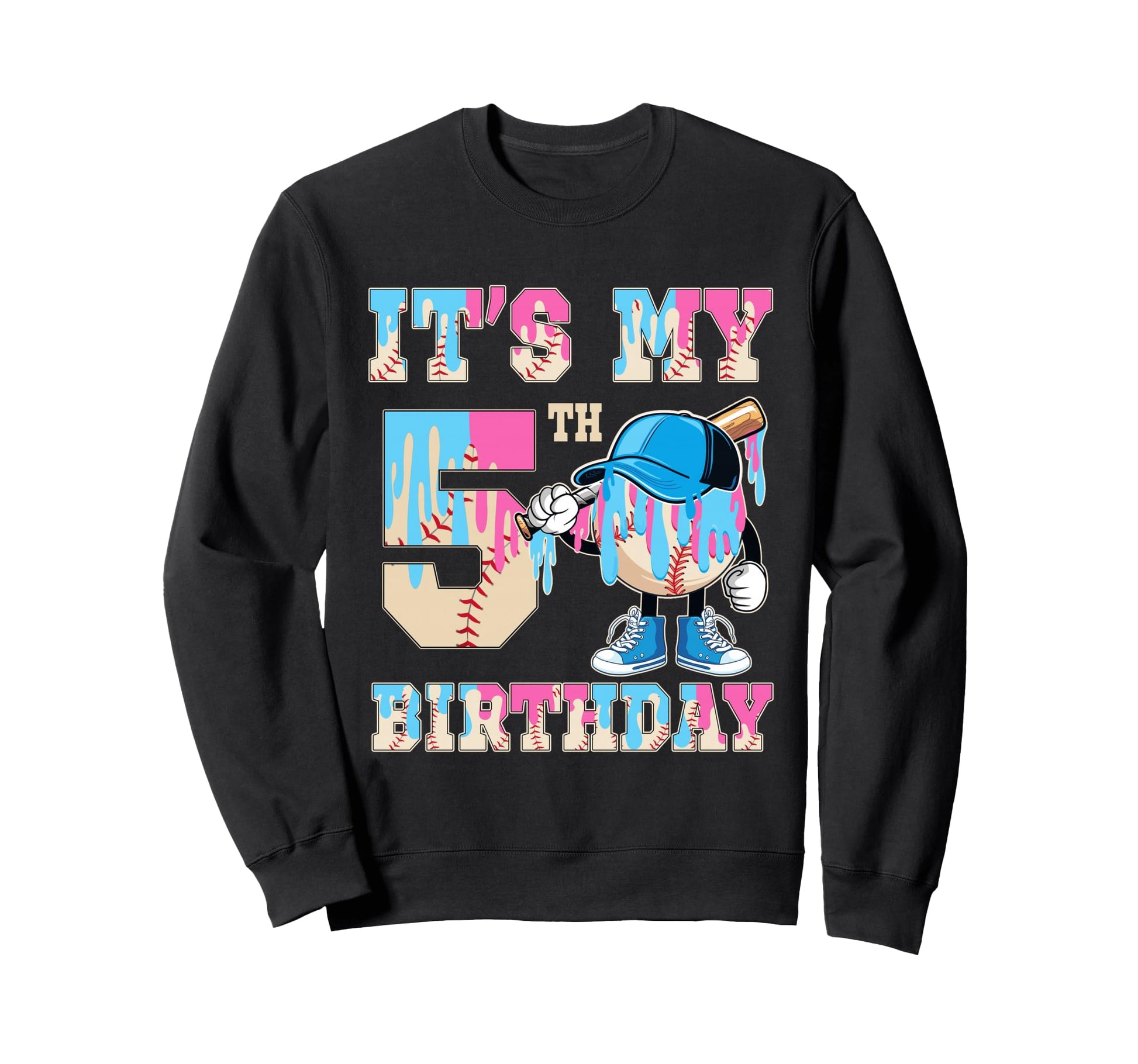 Its My 5Th Birthday Baseball Ice Sweatshirt - Fun Novelty Design Unisex - T-Shirt, Sweatshirt, Hoodie