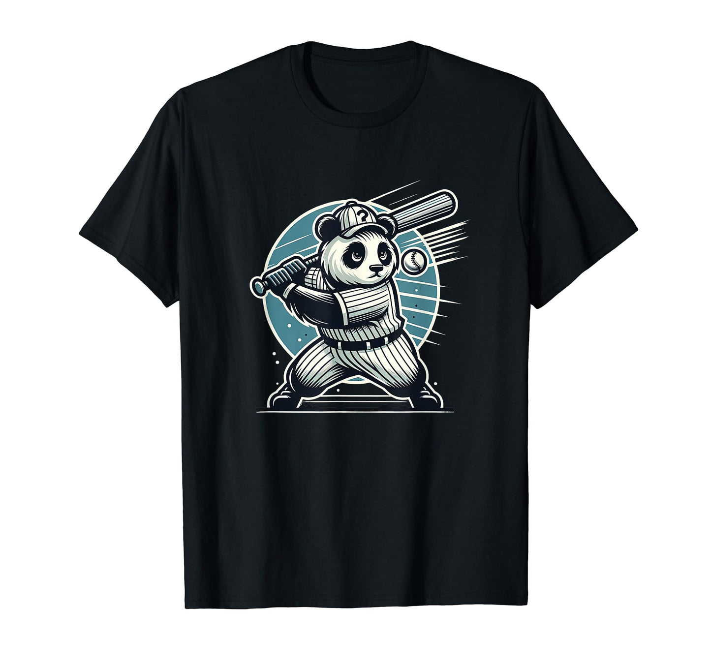 Baseball Panda Home Run Sports T-Shirt - Fun Novelty Design Men Women - T-Shirt, Sweatshirt, Hoodie