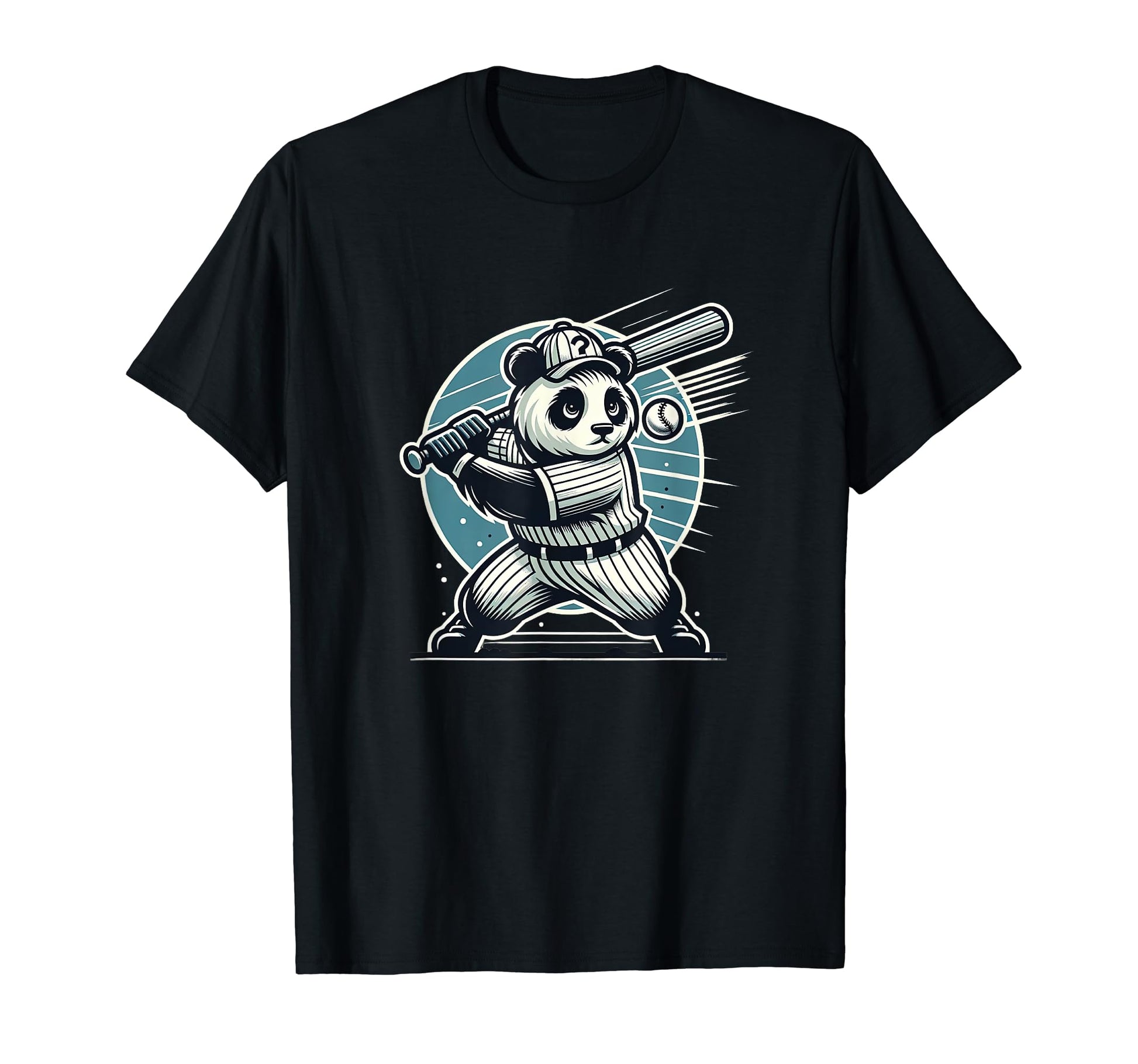 Baseball Panda Home Run Sports T-Shirt - Fun Novelty Design Men Women - T-Shirt, Sweatshirt, Hoodie
