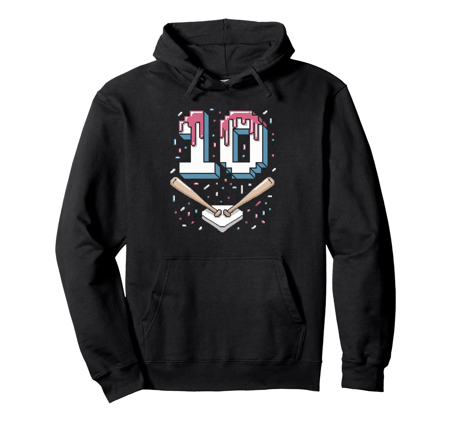 Baseball Birthday Ready Big 10 Hoodie - Casual Everyday Wear Men Women - T-Shirt, Sweatshirt, Hoodie