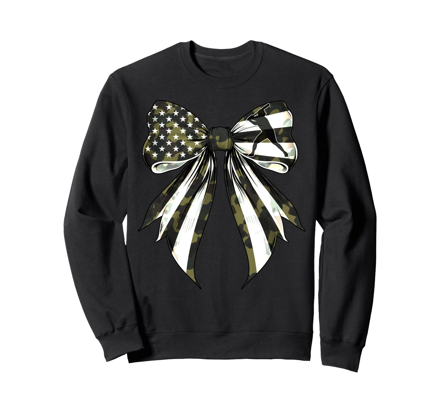 Coquette Bow Baseball Player Sweatshirt - Casual Everyday Wear for Adults - T-Shirt, Sweatshirt, Hoodie