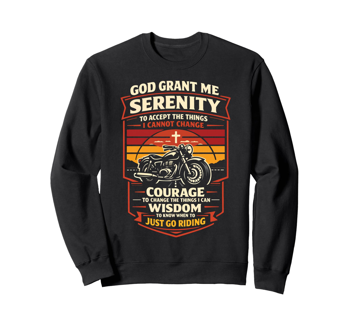 Christian Motorcycle Biker God Sweatshirt - Custom Art Print Men Women - T-Shirt, Sweatshirt, Hoodie