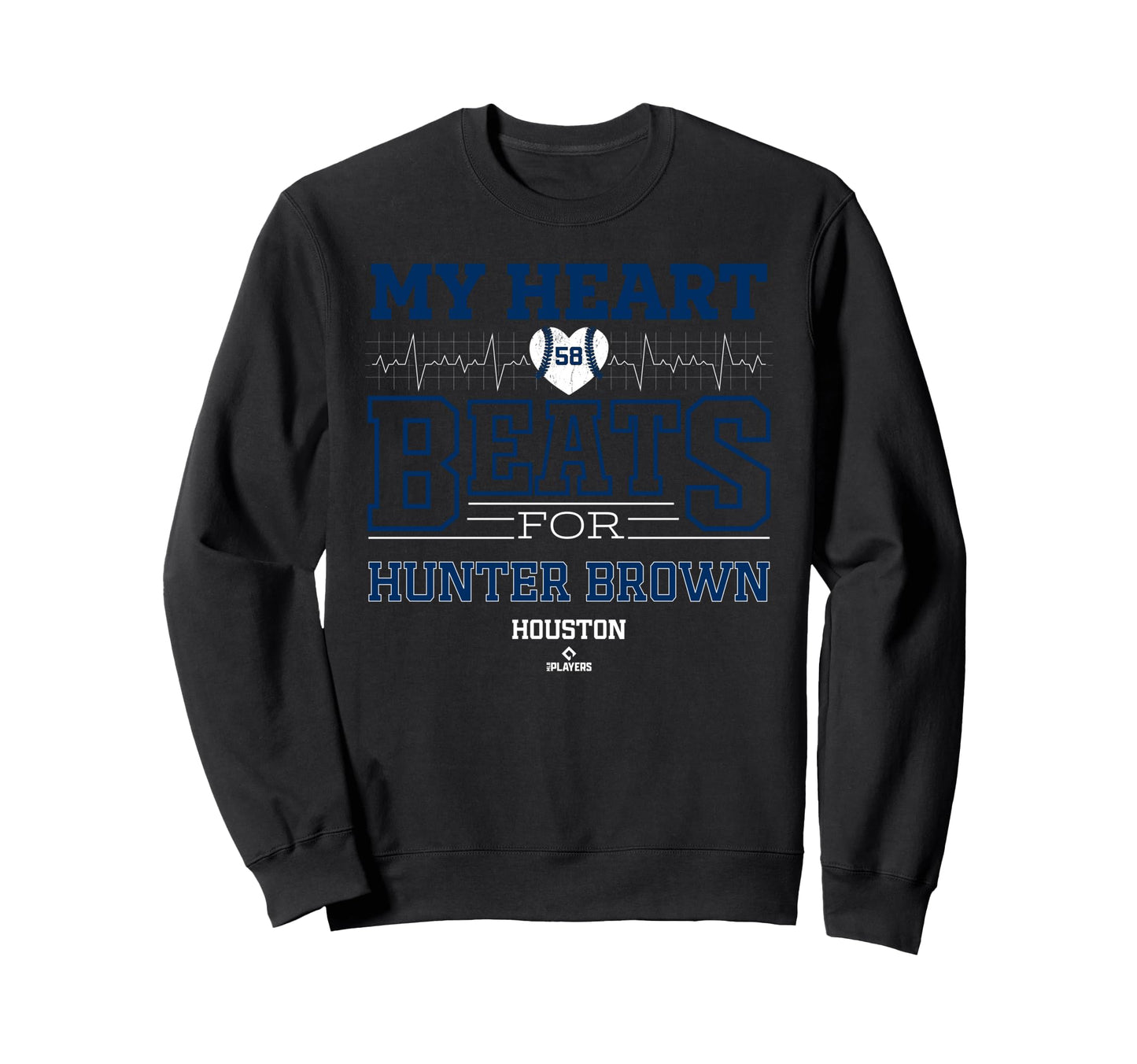 My Heart Beats Hunter Brown Houston Sweatshirt - Graphic Print for Adults - T-Shirt, Sweatshirt, Hoodie