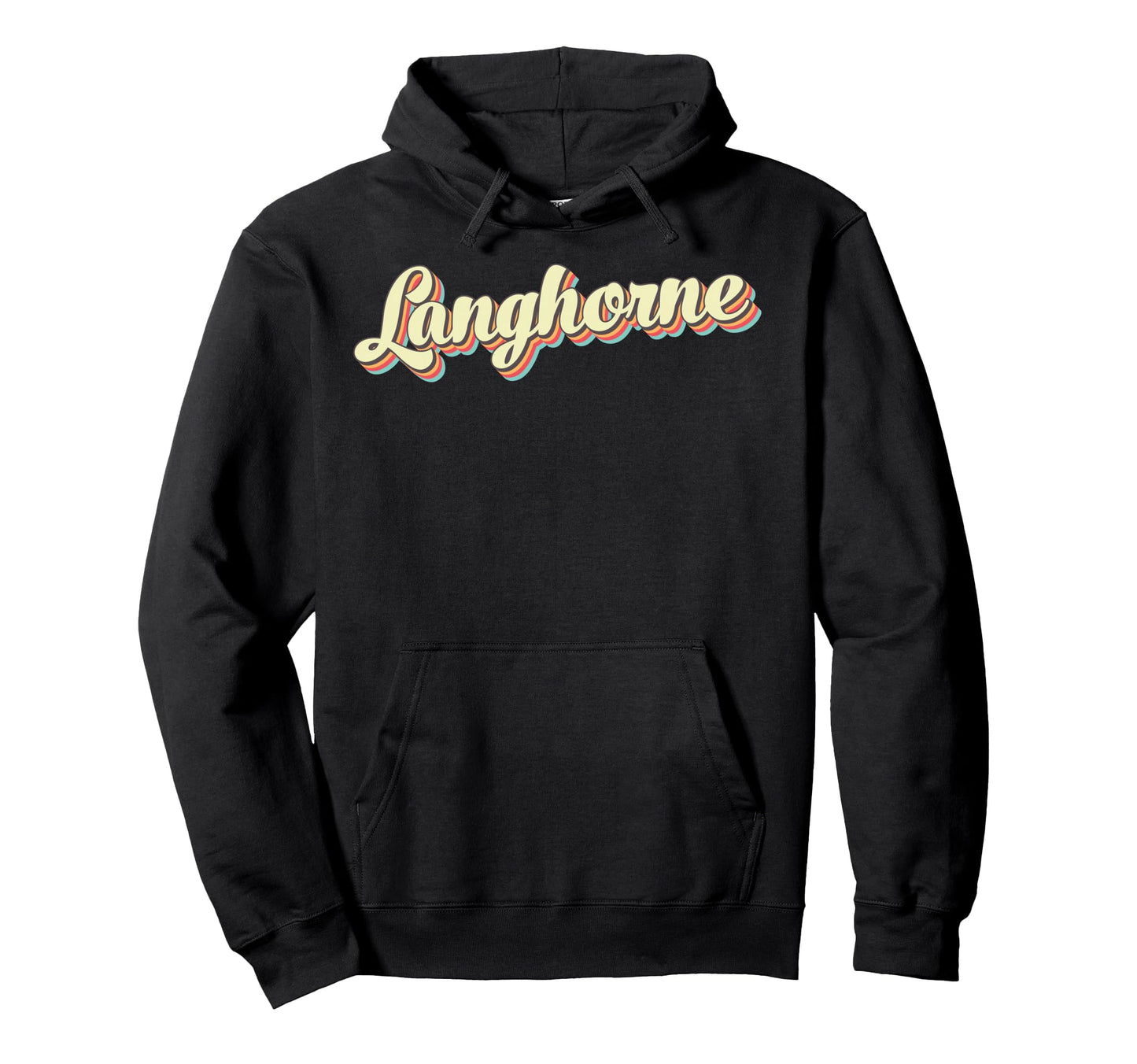 Langhorne Art Baseball Font Hoodie - Minimalist Print Unisex - T-Shirt, Sweatshirt, Hoodie