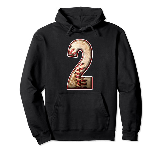2 Years Old Baseball Player 2Nd Birthday Hoodie - Graphic Print for Adults - T-Shirt, Sweatshirt, Hoodie