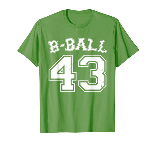 B Ball Basketball Player Number 43 T-Shirt - Unique Graphic for Adults - T-Shirt, Sweatshirt, Hoodie