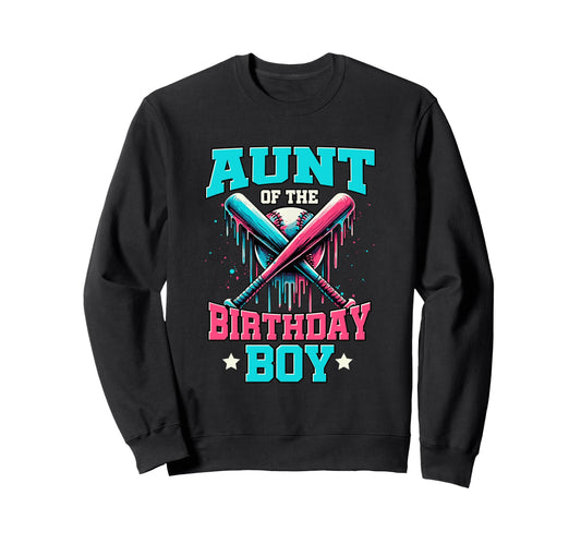 Aunt Birthday Baseball Ice Sweatshirt - Casual Everyday Wear Men Women - T-Shirt, Sweatshirt, Hoodie