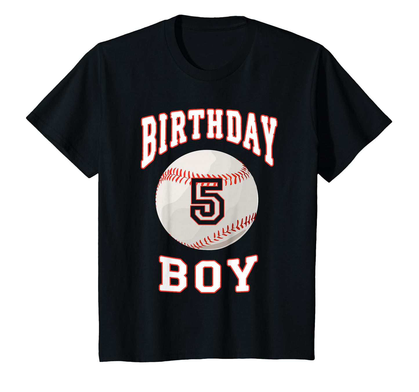 Baseball Bday 5Th Birthday 5 Years Old T-Shirt - Unique Graphic for Adults - T-Shirt, Sweatshirt, Hoodie