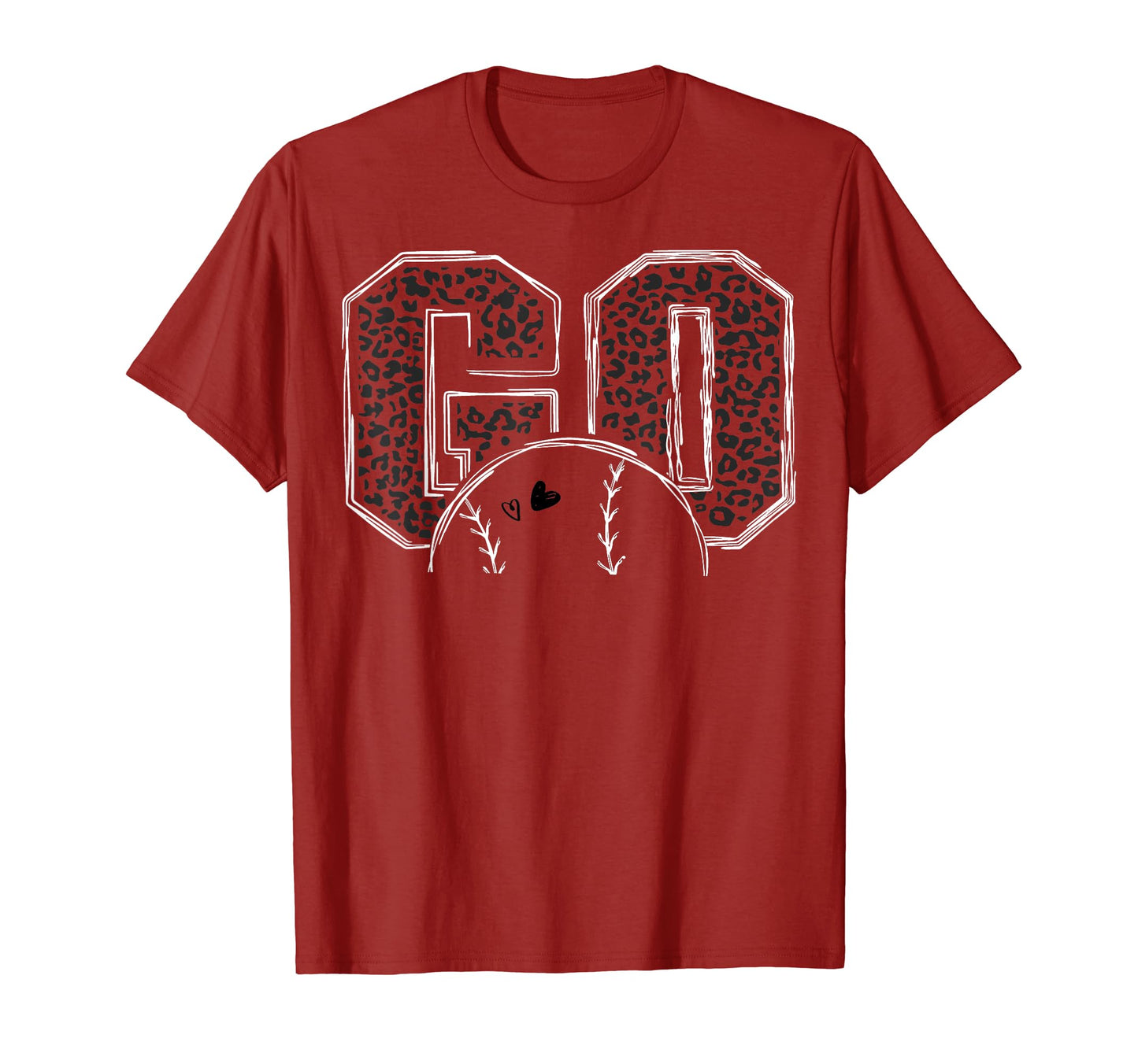 Go Baseball Softball Leopard T-Shirt - Graphic Print Men Women - T-Shirt, Sweatshirt, Hoodie