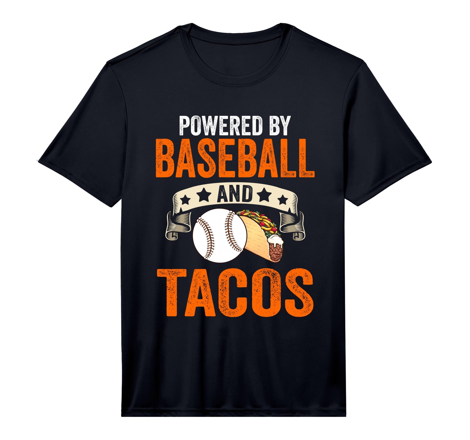 Powered Baseball And Tacos T-Shirt - Custom Art Print for Adults - T-Shirt, Sweatshirt, Hoodie
