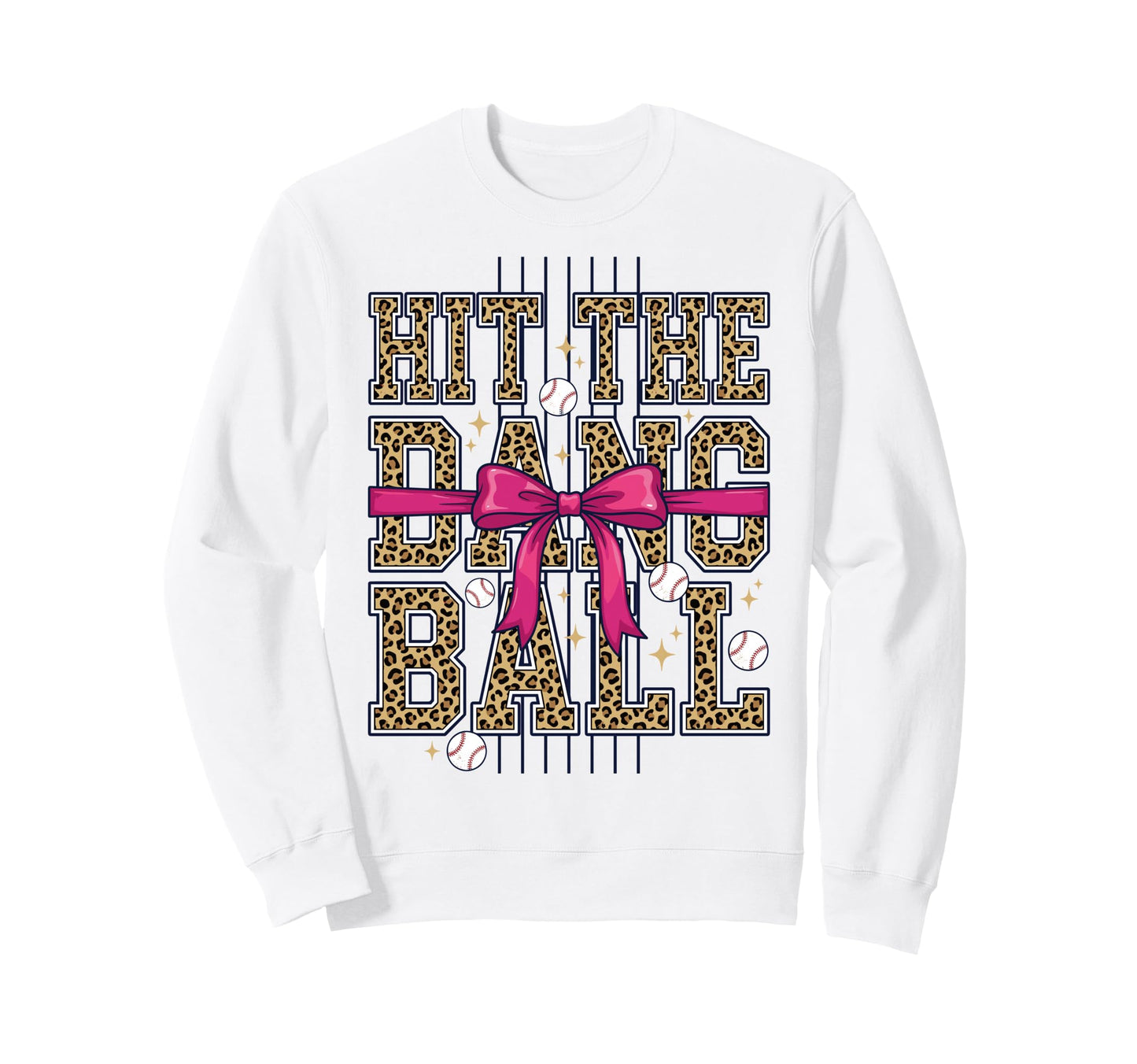 Hit Dang Ball Coquette Baseball Sweatshirt - Novelty Apparel for Adults - T-Shirt, Sweatshirt, Hoodie