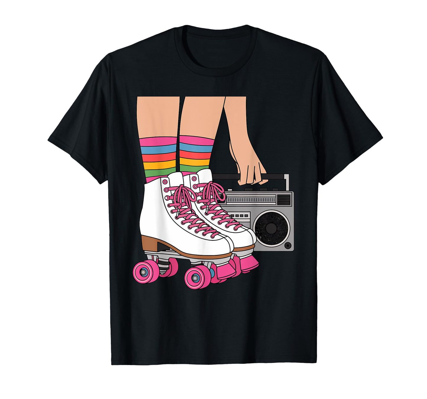 Funny Boombox And Roller Skate 80S 90S T-Shirt - Streetwear Style Men Women - T-Shirt, Sweatshirt, Hoodie