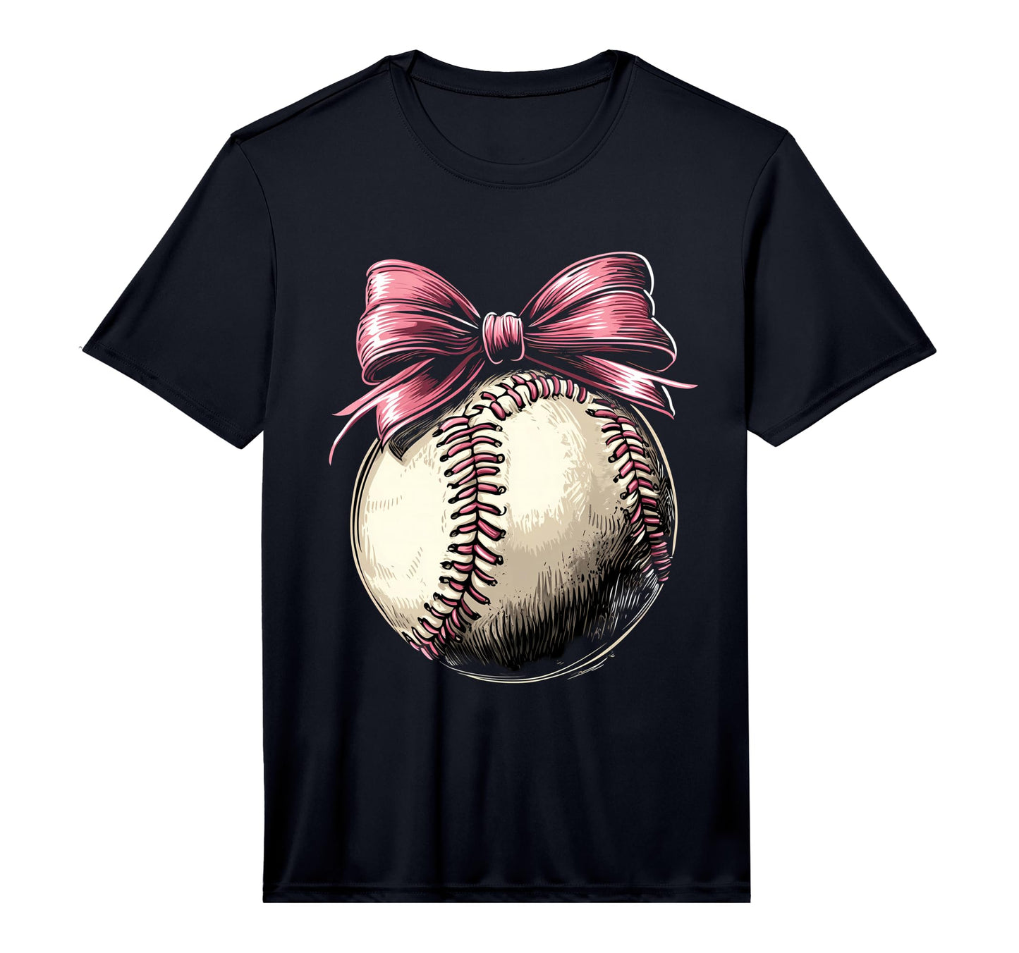 Baseball Coquette Bow Baseball Game T-Shirt - Novelty Apparel Unisex - T-Shirt, Sweatshirt, Hoodie