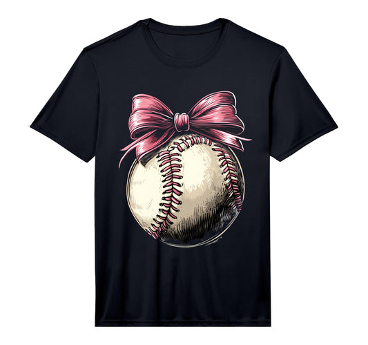 Baseball Coquette Bow Baseball Game T-Shirt - Novelty Apparel Unisex - T-Shirt, Sweatshirt, Hoodie