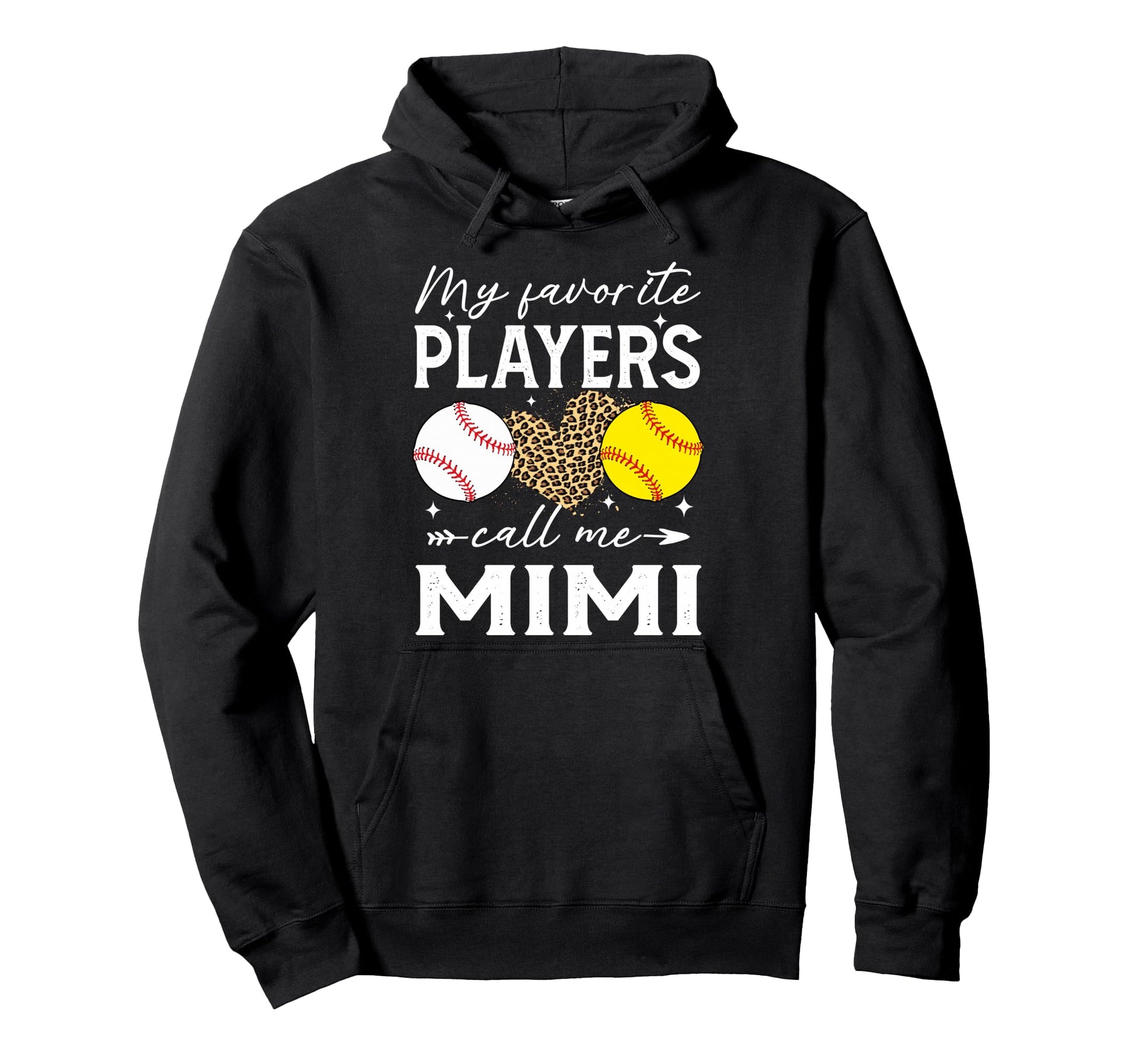 My Favorite Players Call Me Mimi Baseball Hoodie - Novelty Apparel Unisex - T-Shirt, Sweatshirt, Hoodie