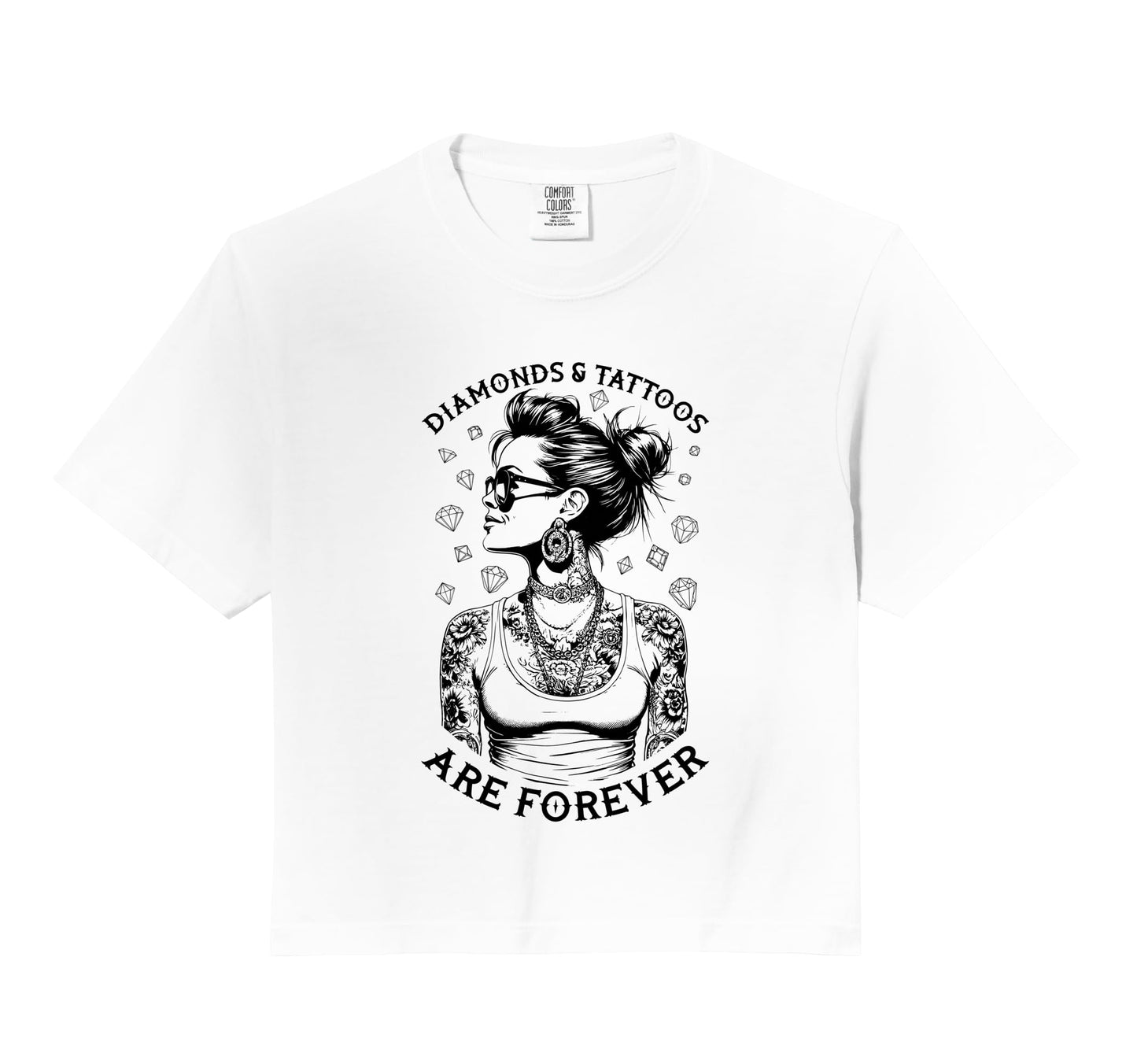 Diamonds And Tattoos Are Forever Funny Hoodie - Streetwear Style Unisex - T-Shirt, Sweatshirt, Hoodie