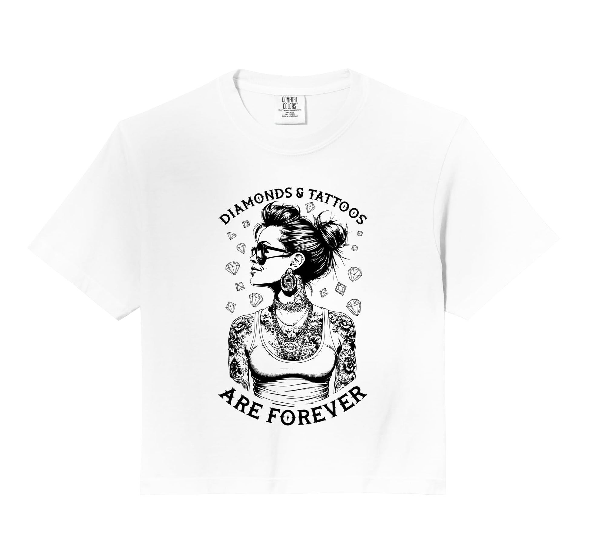 Diamonds And Tattoos Are Forever Funny Hoodie - Streetwear Style Unisex - T-Shirt, Sweatshirt, Hoodie