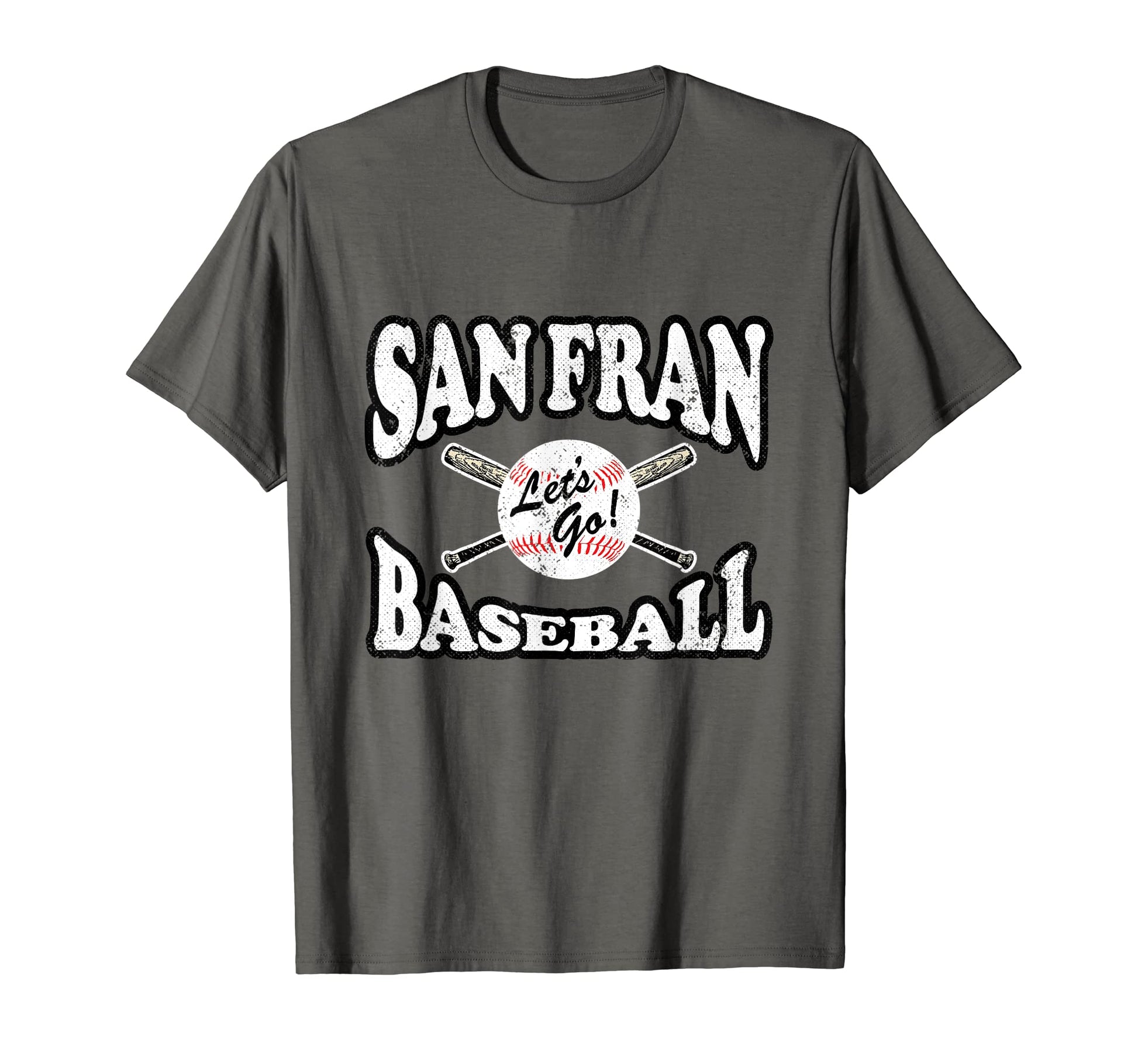 San Francisco Baseball Distressed T-Shirt - Minimalist Print Men Women - T-Shirt, Sweatshirt, Hoodie