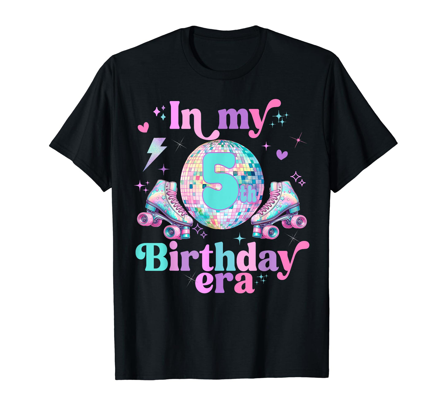 Roller Skates Birthday Disco Ball Party Hoodie - Graphic Print for Adults - T-Shirt, Sweatshirt, Hoodie