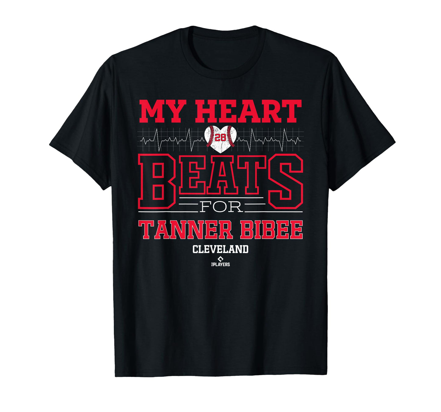 My Heart Beats Tanner Bibee Cleveland T-Shirt - Minimalist Print Unisex - T-Shirt, Sweatshirt, Hoodie