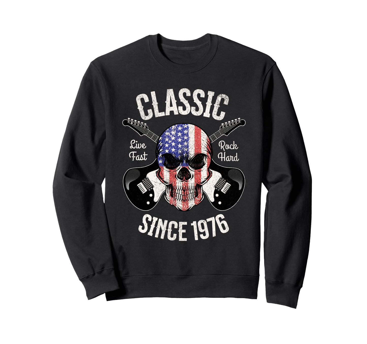 50Th Birthday Guitar Rock And Sweatshirt - Casual Everyday Wear Men Women - T-Shirt, Sweatshirt, Hoodie