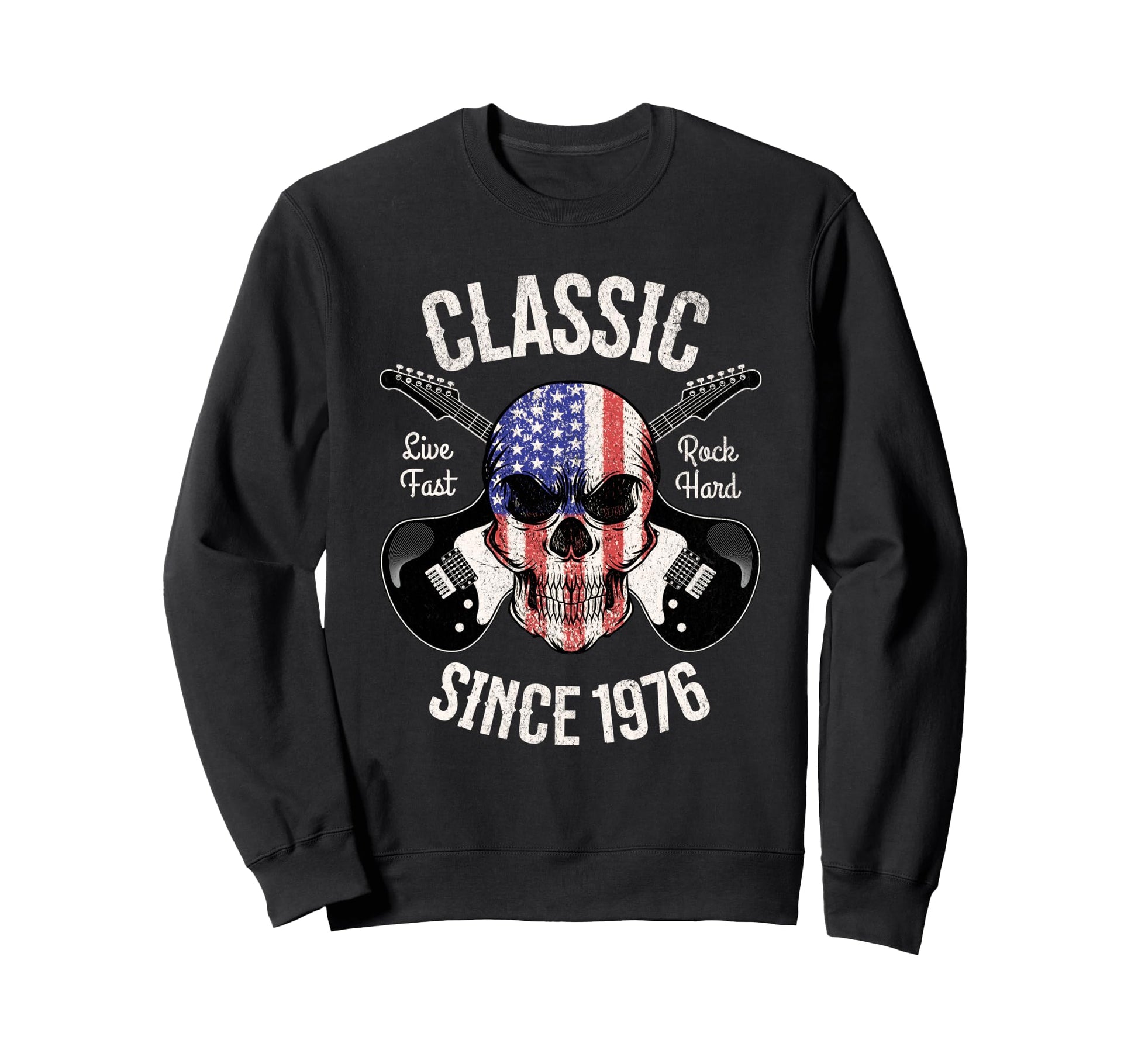 50Th Birthday Guitar Rock And Sweatshirt - Casual Everyday Wear Men Women - T-Shirt, Sweatshirt, Hoodie