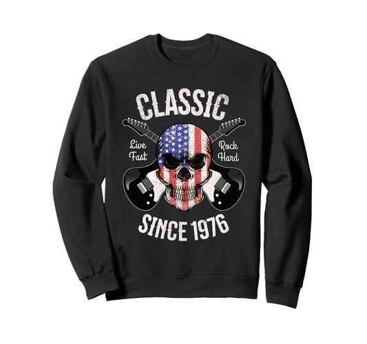 50Th Birthday Guitar Rock And Sweatshirt - Casual Everyday Wear Men Women - T-Shirt, Sweatshirt, Hoodie