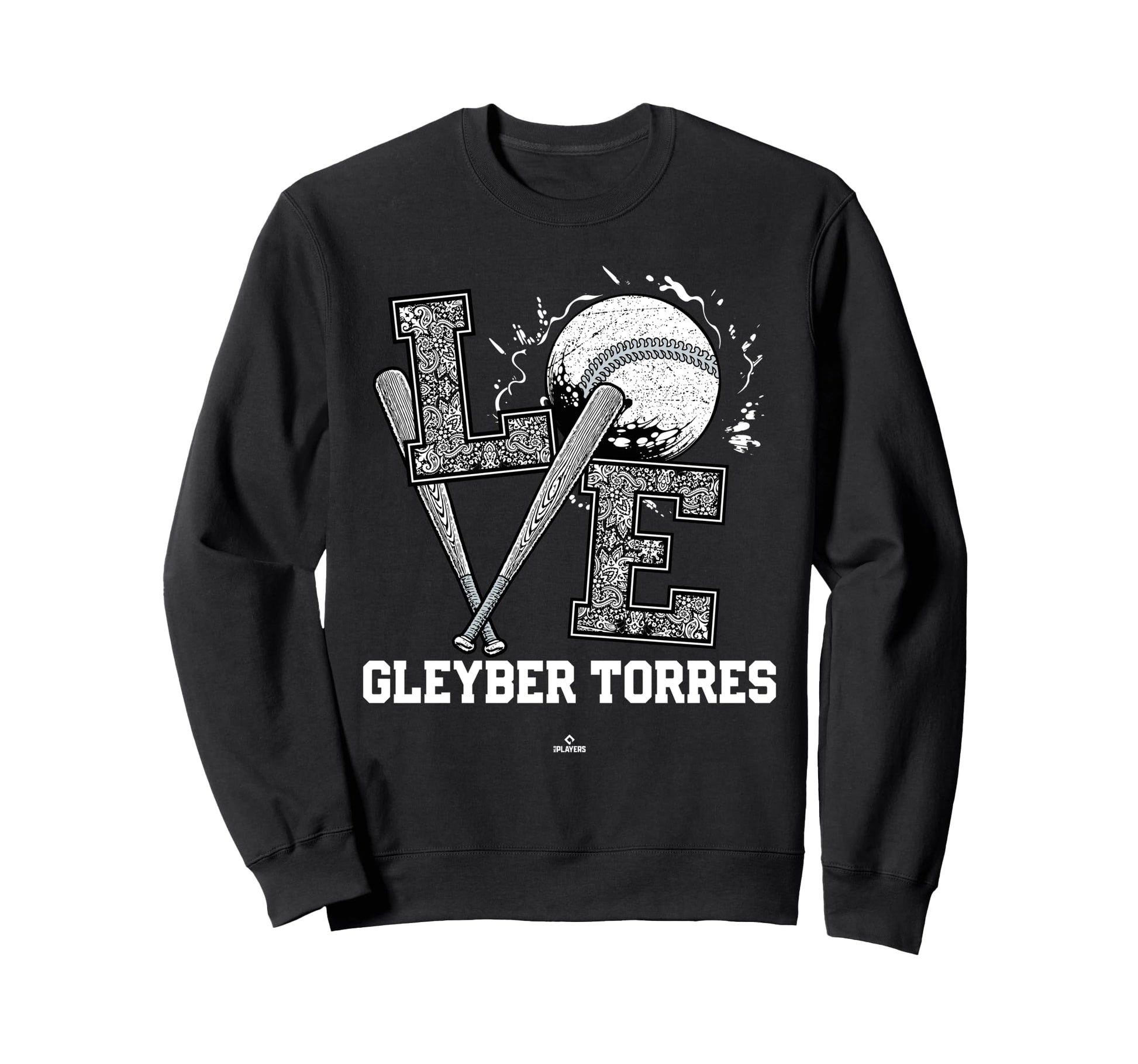 Distressed Baseball Love Gleyber Sweatshirt - Novelty Apparel for Adults - T-Shirt, Sweatshirt, Hoodie