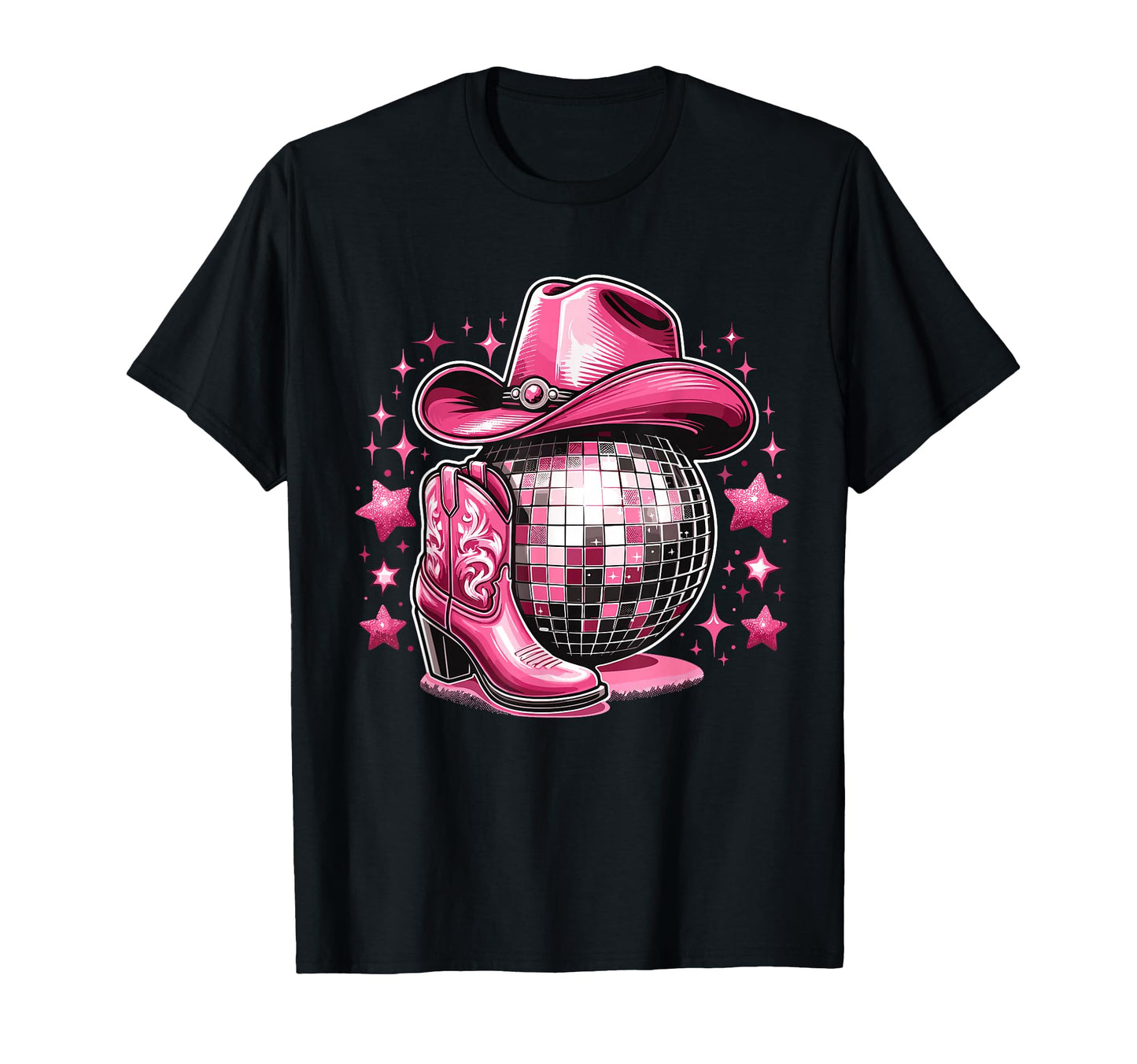 Western Cowgirl Rodeo Disco T-Shirt - Casual Everyday Wear for Adults - T-Shirt, Sweatshirt, Hoodie