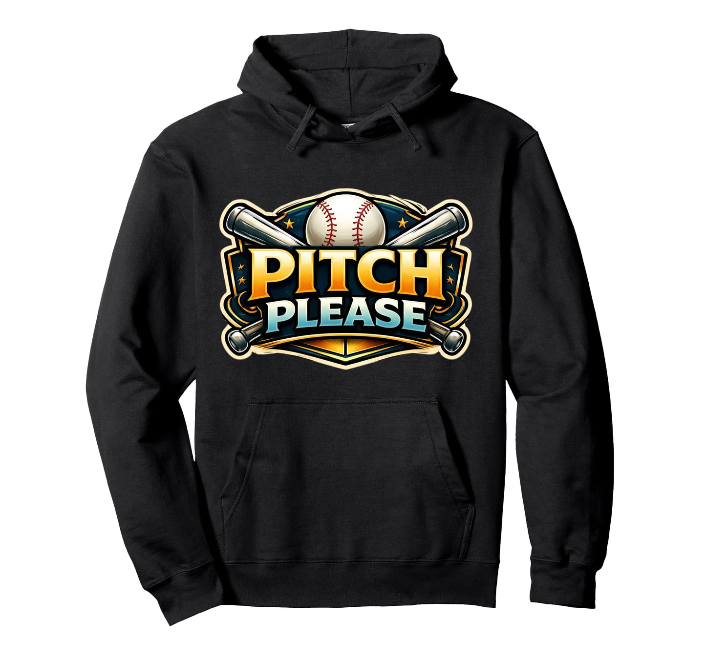 Pitch Please Funny Baseball Player Hoodie - Fun Novelty Design Men Women - T-Shirt, Sweatshirt, Hoodie