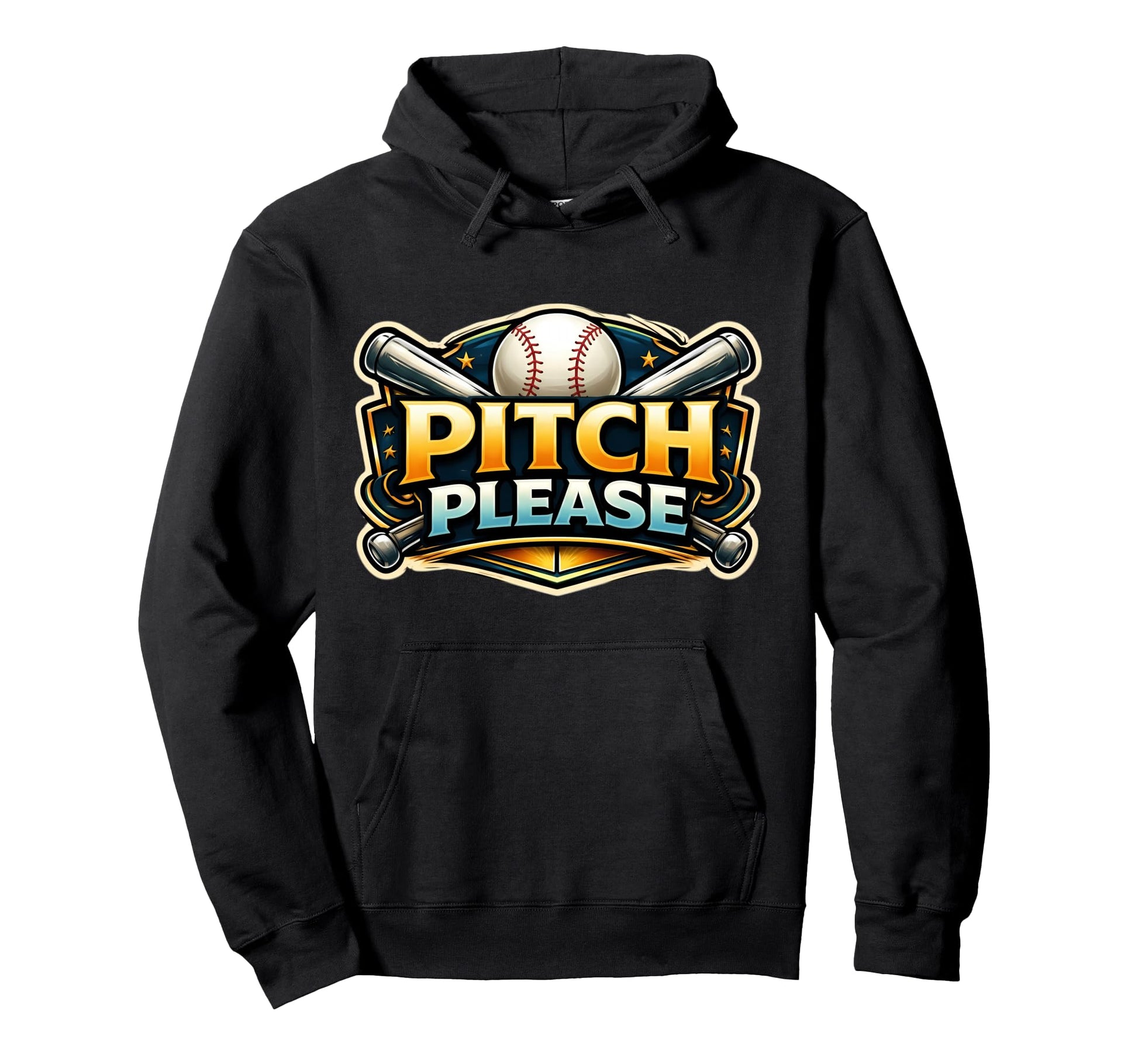 Pitch Please Funny Baseball Player Hoodie - Fun Novelty Design Men Women - T-Shirt, Sweatshirt, Hoodie
