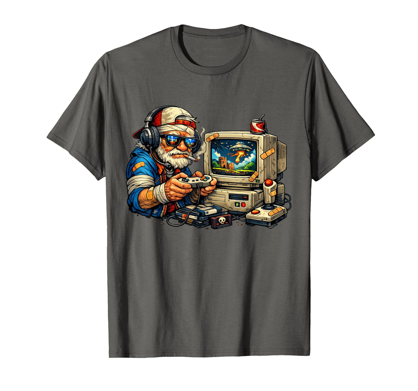 Funny Old Gamer Gaming 80S 90S Video Game T-Shirt - Graphic Print Unisex - T-Shirt, Sweatshirt, Hoodie