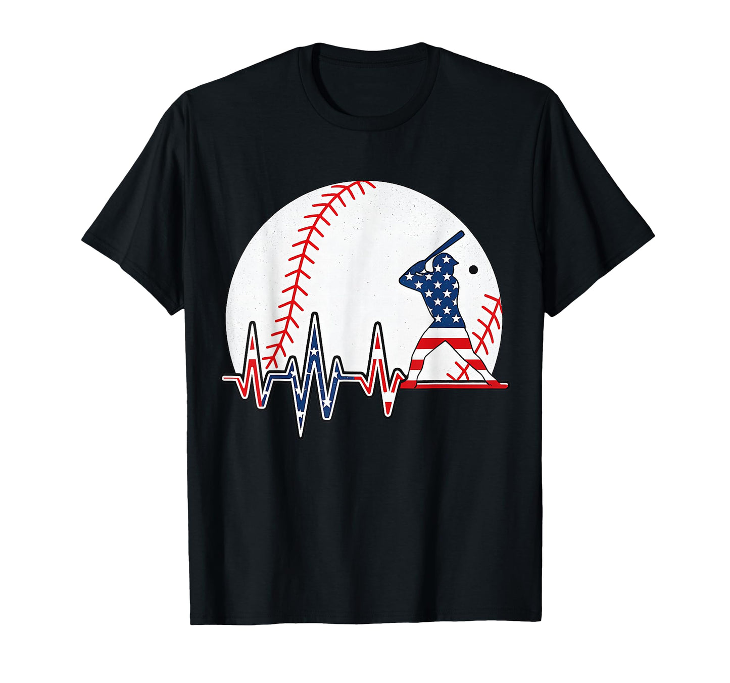 Funny Patriotic Flag Baseball T-Shirt - Novelty Apparel for Adults - T-Shirt, Sweatshirt, Hoodie