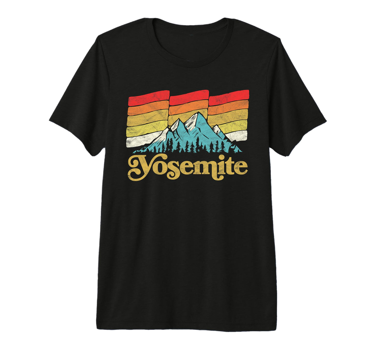 Yosemite National Park Wavy Sunset Sky T-Shirt - Novelty Apparel Unisex - T-Shirt, Sweatshirt, Hoodie