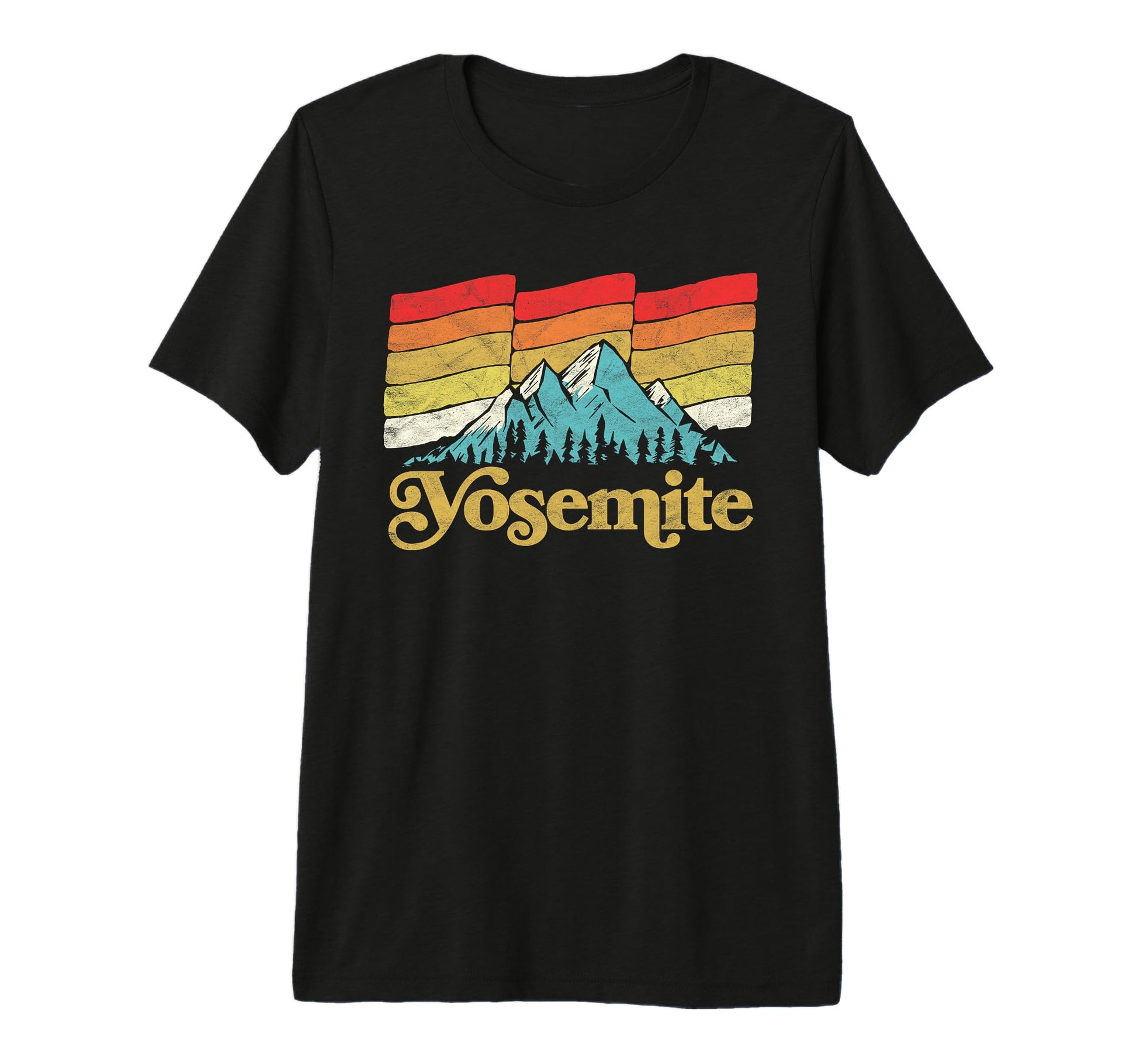 Yosemite National Park Wavy Sunset Sky T-Shirt - Novelty Apparel Unisex - T-Shirt, Sweatshirt, Hoodie